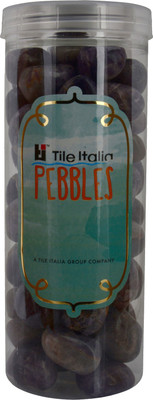 

Tile Italia Pebbles Amethist Pebbles Polished Round Quartz Pebbles(Purple 1 kg)
