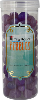 

Tile Italia Pebbles Onyx Violet Pebbles Polished Round Onyx Pebbles(Purple 1 kg)