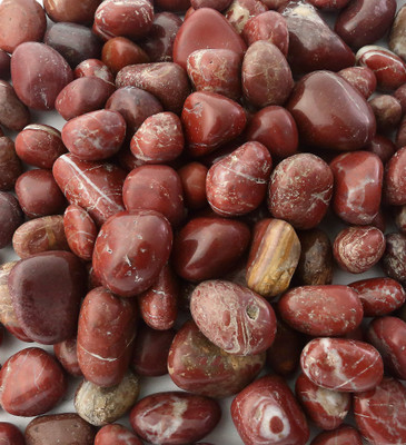 Decor Pebbles FSPF024 Polished Asymmetrical Jasper Pebbles(Red 5 kg)