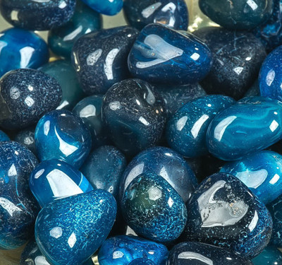 

Decor Pebbles FSPB010 Polished Asymmetrical Onyx Pebbles(Blue 7 kg)