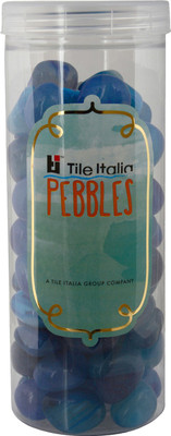 

Tile Italia Pebbles Onyx Blue Pebbles Polished Round Onyx Pebbles(Blue 1 kg)