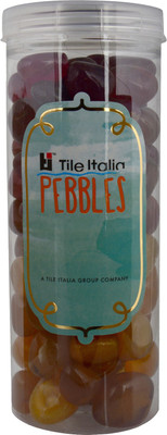 

Tile Italia Pebbles Onyx Garnet & Onyx Yellow Pebbles Polished Round Onyx Pebbles(Multicolor 1 kg)