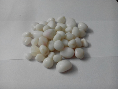 

RM Home Decor White Regular Polished Asymmetrical Marble Pebbles(White 200 g)