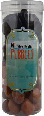 

Tile Italia Pebbles Black & Pink Pebbles Polished Round Granite Pebbles(Multicolor 1 kg)