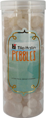 

Tile Italia Pebbles Crystal Pebbles Polished Round Crystal Pebbles(Clear 1 kg)