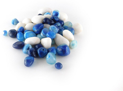 

Chave PBL-BLU-WT-1K Polished Asymmetrical Onyx Pebbles(Blue, White 1 kg)