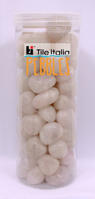 

Tile Italia Pebbles Rose Quartz Pebbles Polished Round Quartz Pebbles(Pink 1 kg)