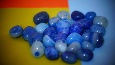 

Pebblewala PBLWLA003 Polished Asymmetrical Onyx Pebbles(Blue 980 g)