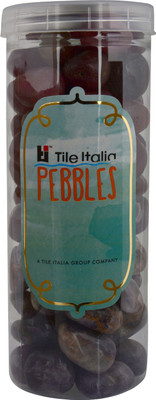 

Tile Italia Pebbles Onyx Garnet & Amethyst Pebbles Polished Round Onyx Pebbles(Multicolor 1 kg)