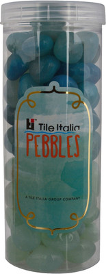 

Tile Italia Pebbles Onyx Sea Green & Onyx Aqua Pebbles Polished Round Onyx Pebbles(Multicolor 1 kg)