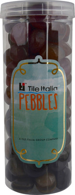 

Tile Italia Pebbles Onyx Black & Onyx Garnet Pebbles Polished Round Onyx Pebbles(Multicolor 1 kg)