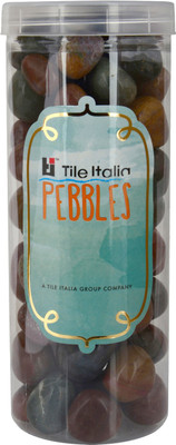 

Tile Italia Pebbles Fancy Pebble Pebbles Polished Round Granite Pebbles(Multicolor 1 kg)