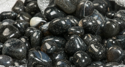 

Decor Pebbles FSPB014 Polished Asymmetrical Onyx Pebbles(Black 7 kg)