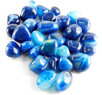 

Chave PBL-ONX-BLU-0.5K Polished Asymmetrical Onyx Pebbles(Blue 500 g)