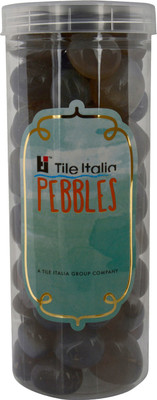 

Tile Italia Pebbles Onyx Grey Pebbles Polished Round Onyx Pebbles(Grey 1 kg)
