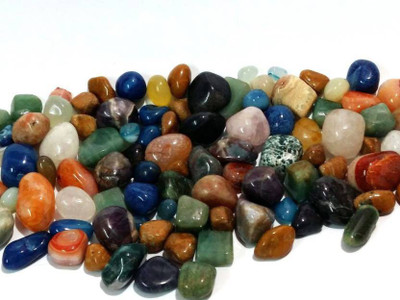 

Shubh Store MSSMIXCS52 Polished Asymmetrical Onyx Pebbles(Multicolor 800 g)
