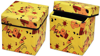 

The Intellect Bazaar Foldable Eye-Catching Pattern Storage Stool(Orange)