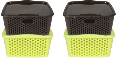 

CSM Combo Of 4 Medium/Small Baskets Storage Basket(Pack of 4)