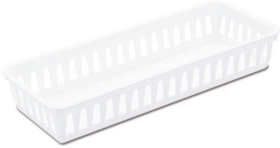 

Howards Howards Sterilite Slim Multipurpose Plastic Storage Tray White Storage Basket(Pack of 1)