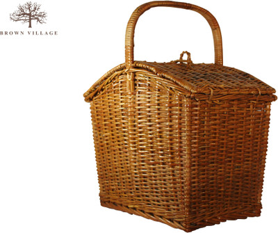 

Brown Village Picnic Basket Storage Basket(Pack of 1)