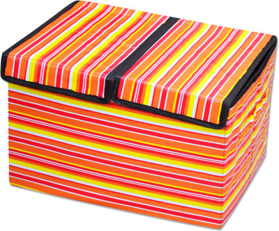 

Achintya STBXDBLE-OrangeStripes Storage Box(Multicolor)