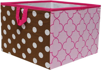 

Bacati Butterfly Pink Choco Large Storage Box(Multicolor)