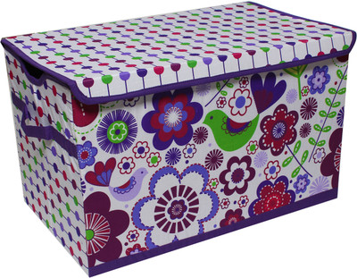 

Bacati Botanical Purple Storage Toy Chest Storage Box(Multicolor)