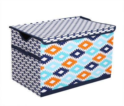 

Bacati Aztec Aqua Orange Toy Chest Storage Box(Multicolor)