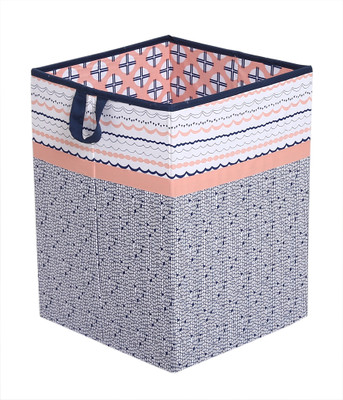 

Bacati Tribal Coral Navy Hamper Storage Box(Multicolor)