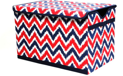 

Bacati Mix N Match Navy Red Storage Toy Chest Storage Box(Multicolor)