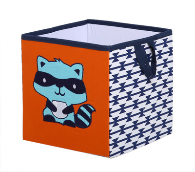 

Bacati Aztec Aqua Orange Navy Small Storage Box(Multicolor)