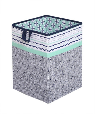 

Bacati Tribal Mint Navy Hamper Storage Box(Multicolor)