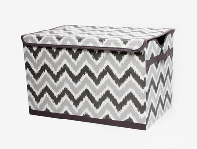 

Bacati Mix N Match Grey Storage Toy Chest Storage Box(Multicolor)