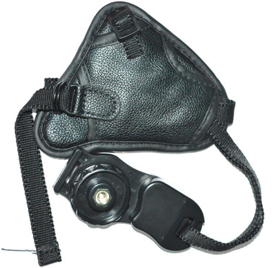 Axcess Leather Hand Grip Large Triangle Wrist Band Strap(Black)