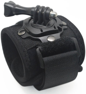 

Mobilegear Wrist Mount with Screw & 360 Degree Rotation for Yi, SJCAM & GoPro HD Hero Action Cameras Strap(Black)