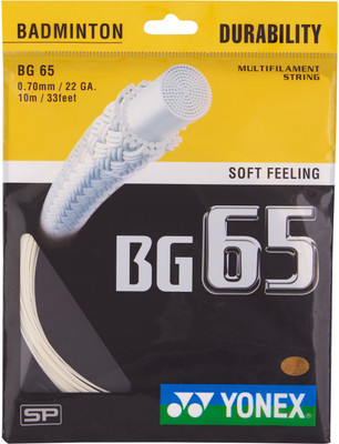 

Yonex BG 65 0.70 Badminton String - 10 m(White)