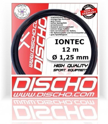 

Discho Iontec - Single Racquet Tennis String 1.30 Tennis String - 12 m(Black)