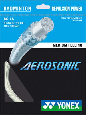 

Yonex Aerosonic 0.61 Badminton String - 10 m(White)