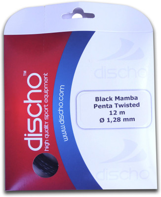 

Discho Black Mamba Penta Twisted 1.28mm - Single Set 1.28 Tennis String - 12 m(Black)