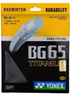 

Yonex BG65 Titanium 0.70 Badminton String - 10 m(Black)