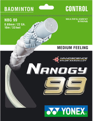 

Yonex NBG 99 0.69 Badminton String - 10 m(White)