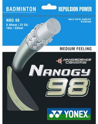 

Yonex Nanogy 98 0.66 Badminton String - 10 m(Silver, Grey)