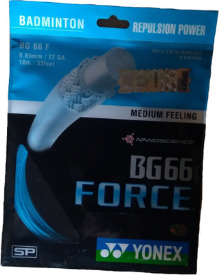 Yonex BG Force 66 0.65 Badminton String - 10 m(Blue)