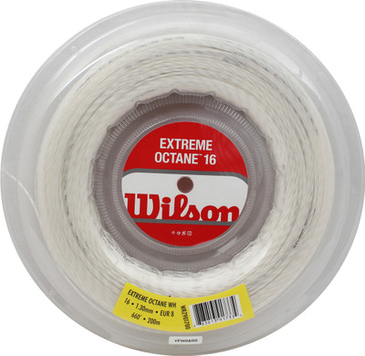 Wilson Extreme Octane 16 Reel 1.30 mm Tennis String - 200 m(White)