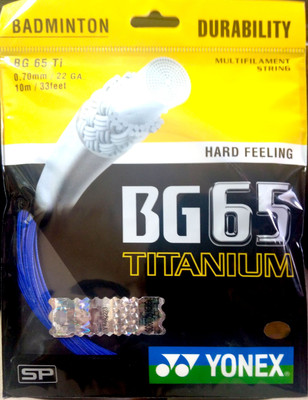 

Yonex BG 65 Titanium 0.70 Badminton String - 10 m(Blue)