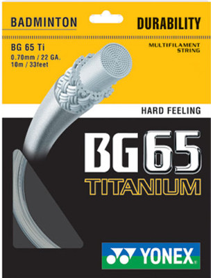 

Yonex BG 65 Titanium 0.70 Badminton String - 10 m(White)