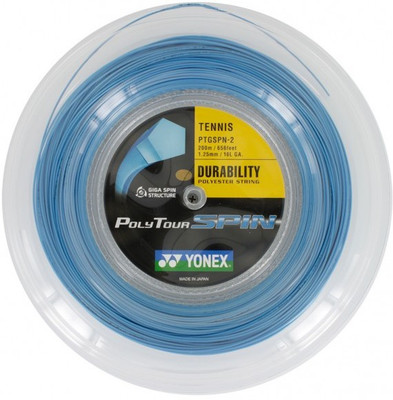 

Yonex Poly Tour Spin 1.25 Tennis String - 200 m(Blue)