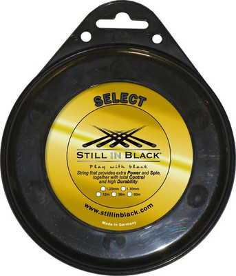 Still In Black Select Single Racquet Tennis String 1.3 Tennis String 12 m Black