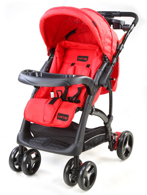 

LuvLap Sports Baby Stroller Stroller(Red, Black), Black;red