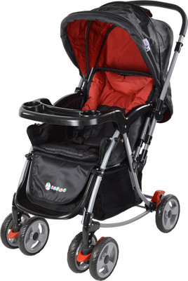 Toyhouse 2 in1 Rocking Stroller M2077 Red Stroller(3, Black)